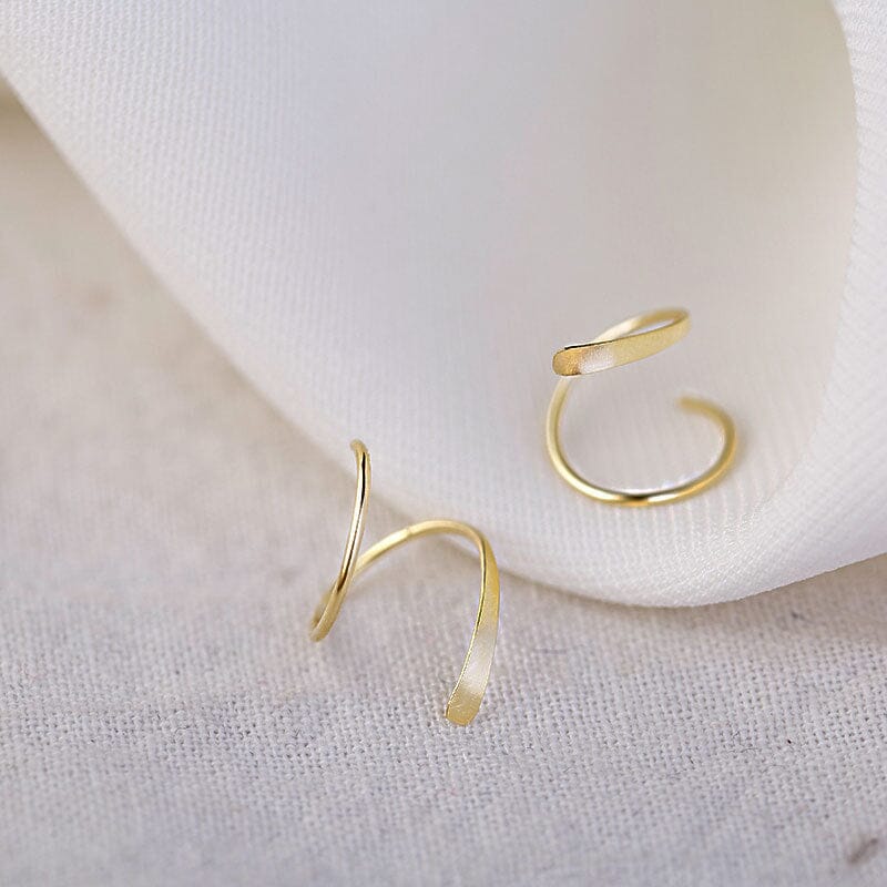 Spiral Hoop Twist øredobber