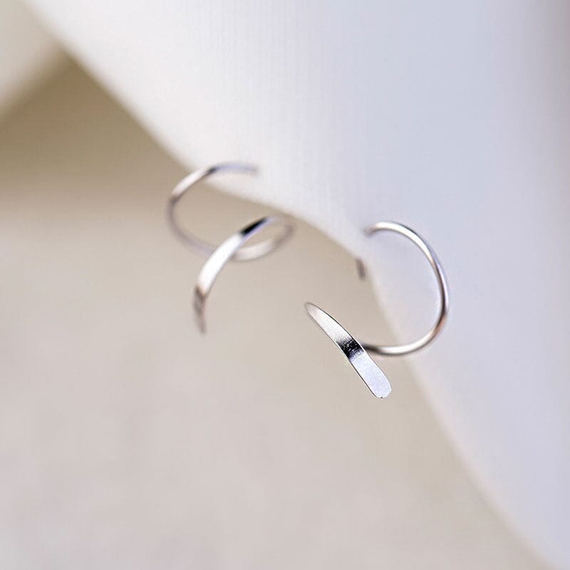Spiral Hoop Twist øredobber