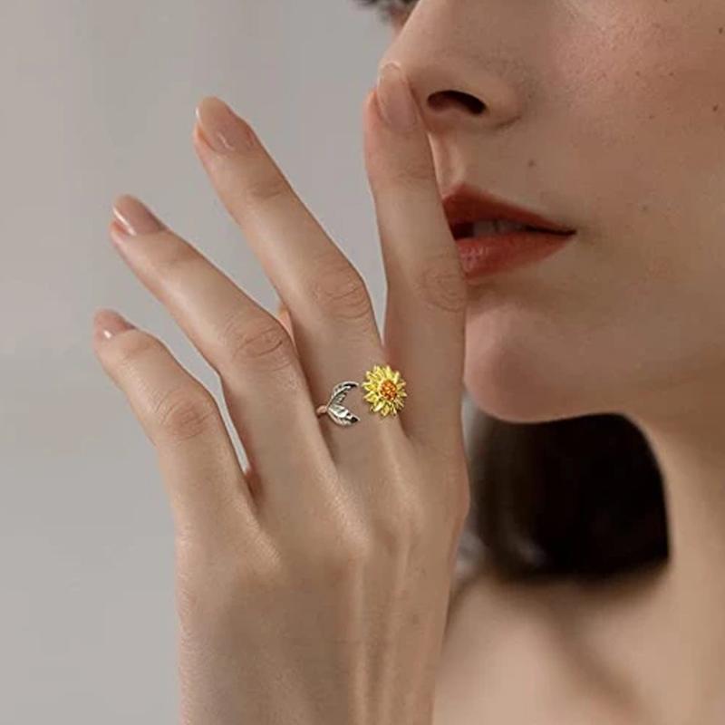 💕Til datteren min 👧 Solsikke Fidget Ring💕