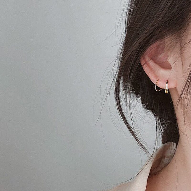 Spiral Hoop Twist øredobber