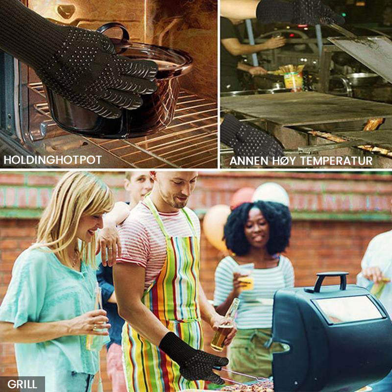 BBQ-varme og kuttbestandige hansker