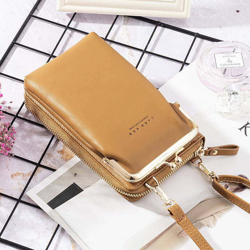 Kvinners Telefon Solid Crossbody Bag