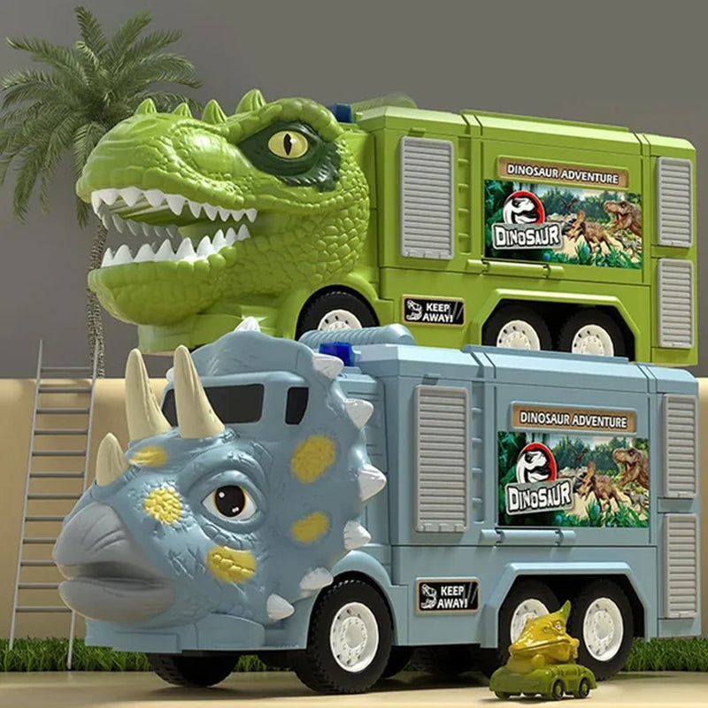 Nytt Dinosaur Transforming Engineering Truck Track Lekesett