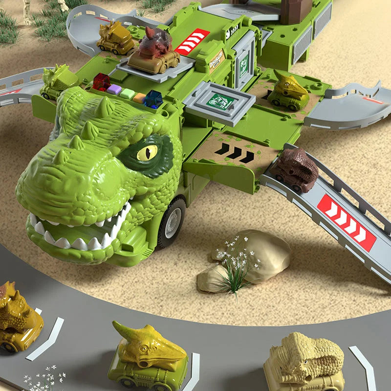 Nytt Dinosaur Transforming Engineering Truck Track Lekesett