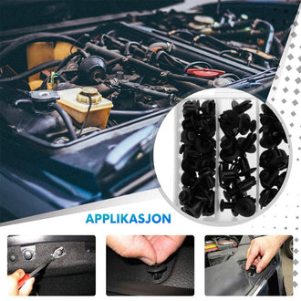 Bilkropp plastnagler festing (150 stk)