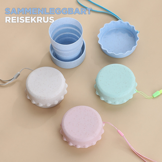 Sammenleggbar Teleskopkopp Med Deksel