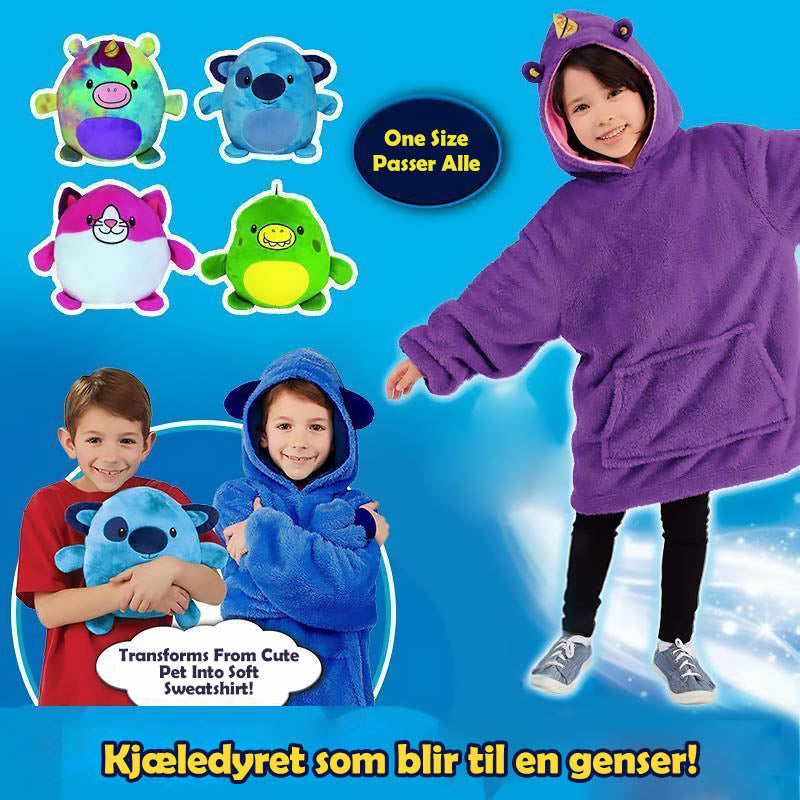 Søt, varm, komfortabel overdimensjonert hettegenser til barn