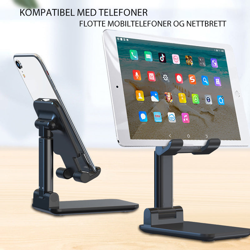 Sammenleggbart bordstativ for mobil og nettbrett