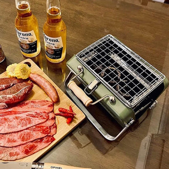 Bærbar grill i rustfritt stål