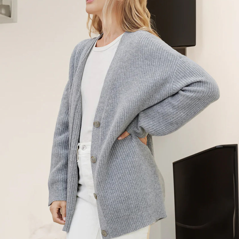 Uformelle ensfargede gensere Cardigan