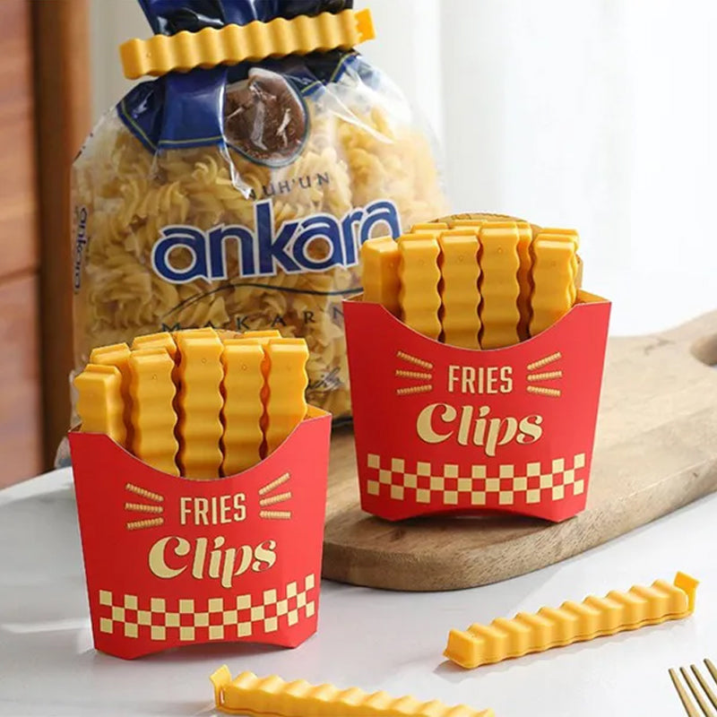 Morsomme magnetiske matklipp med pommes frites