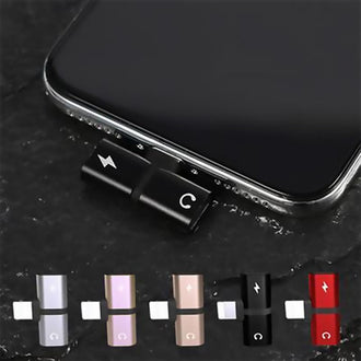 2-i-1 hodetelefonadapter for iPhone