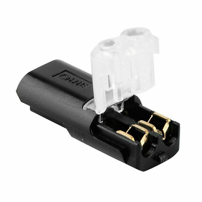 Dobbel-leder plug-in-kontakt med låsespenne