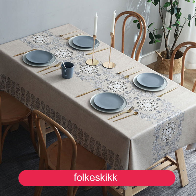 Vanntett og oljesikker dekorativ duk
