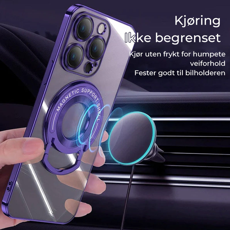 Magnetisk Holder Plating Telefonveske for iPhone