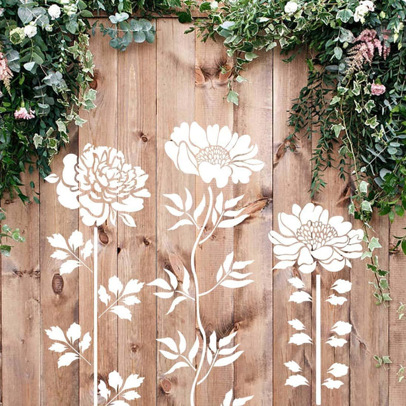 Hagegjerde store blomstersjablonger