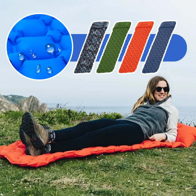 Fuktsikker oppblåsbar madrass for camping