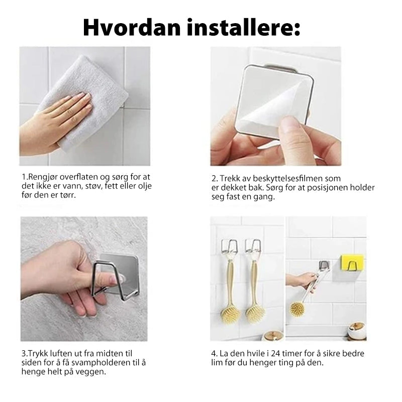 Krok i børstet rustfritt stål (5 stk)