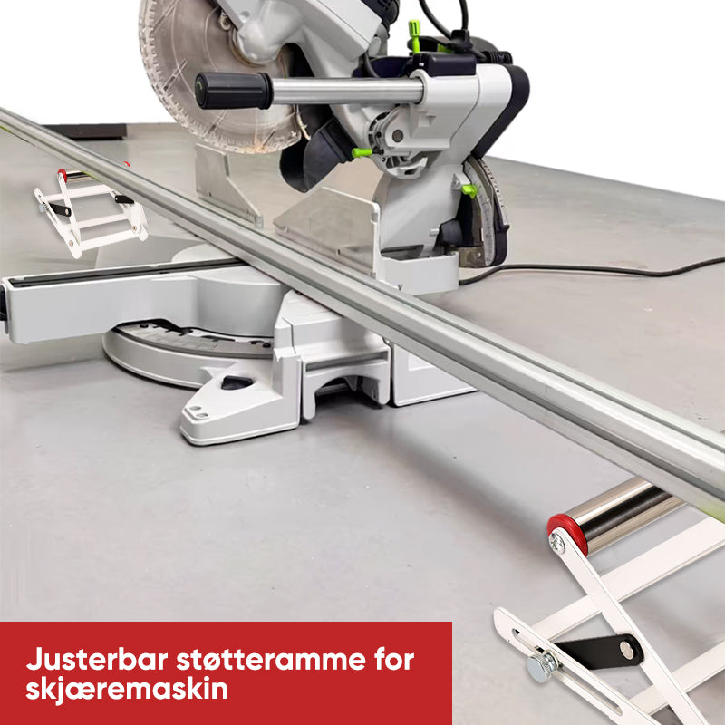 Justerbar støtteramme for maskinen