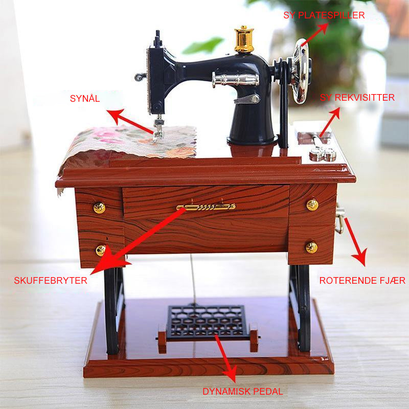 Mini symaskin musikkboks