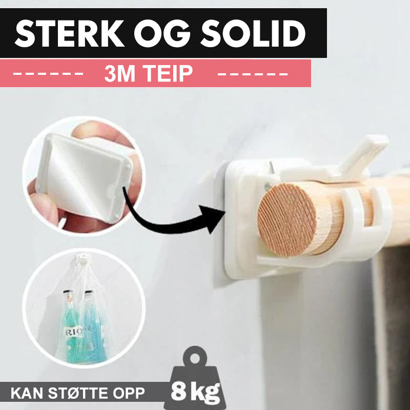 Spikerfrie justerbare stangbrakettholdere (2 stk)