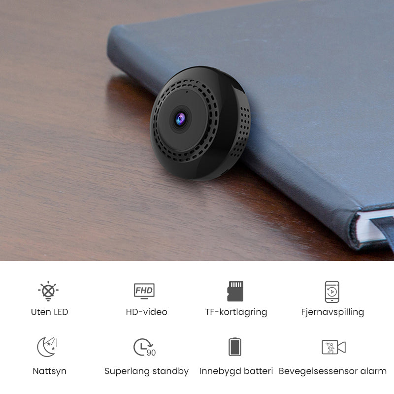 Oppgradert Mini WIFI vidvinkel kamera