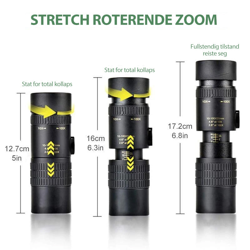4K Super telephoto zoom monokulært teleskop