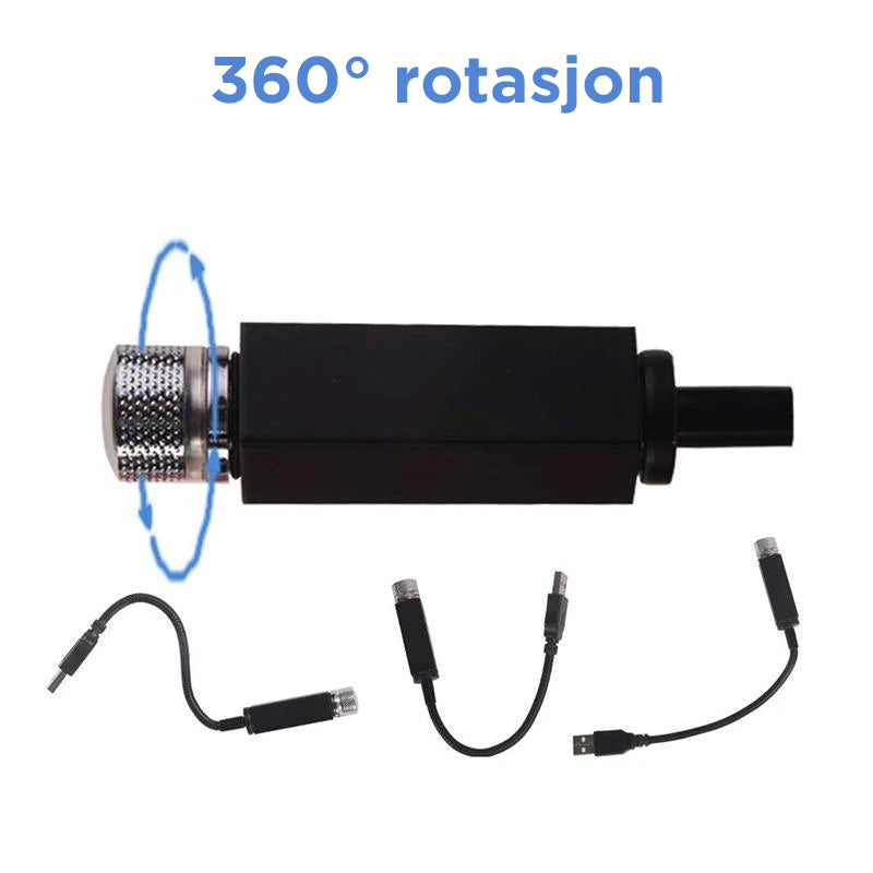 Romantisk USB-nattlampe for bil og hjemmetak