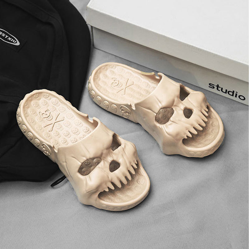Skull Design Single Band Tøfler