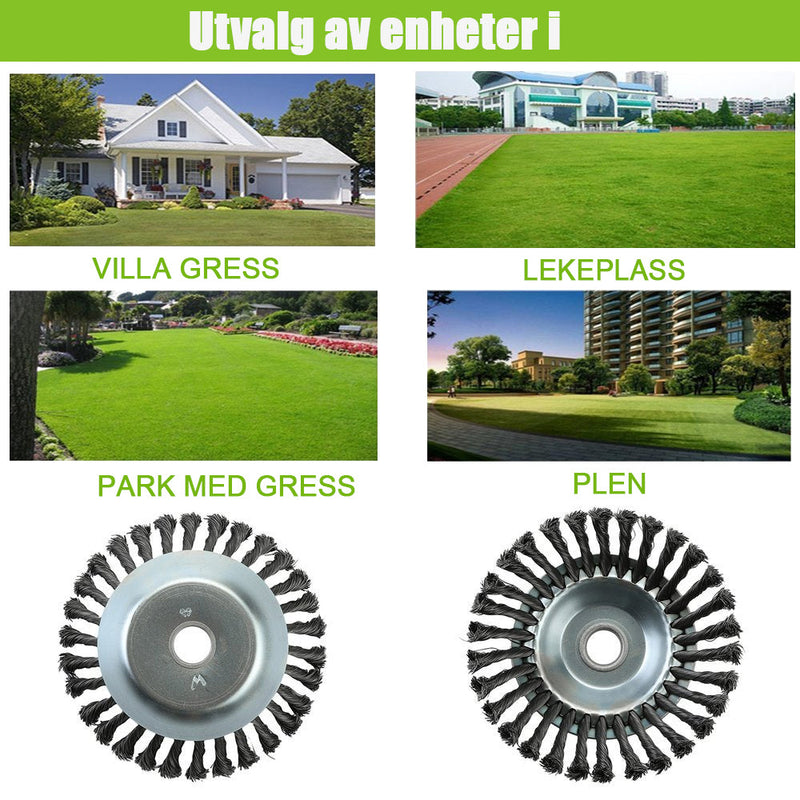 Hage luke børste, gressklipper hode, trimmerhode