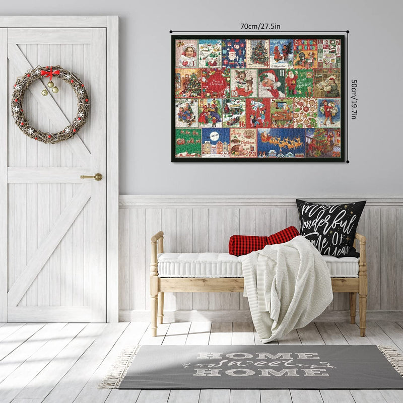 Juleadventskalender puslespill 1000 stk