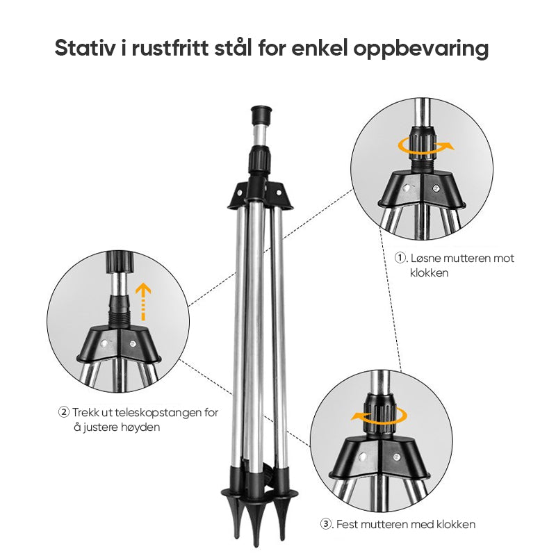 Roterende stativ sprinkler