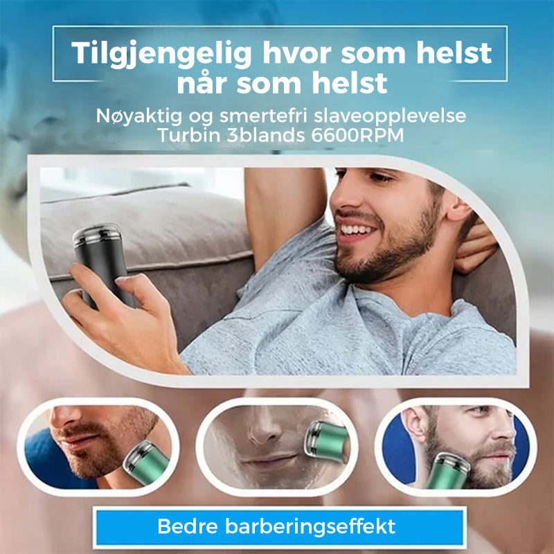 Vaskbar elektrisk barberhøvel i lommestørrelse