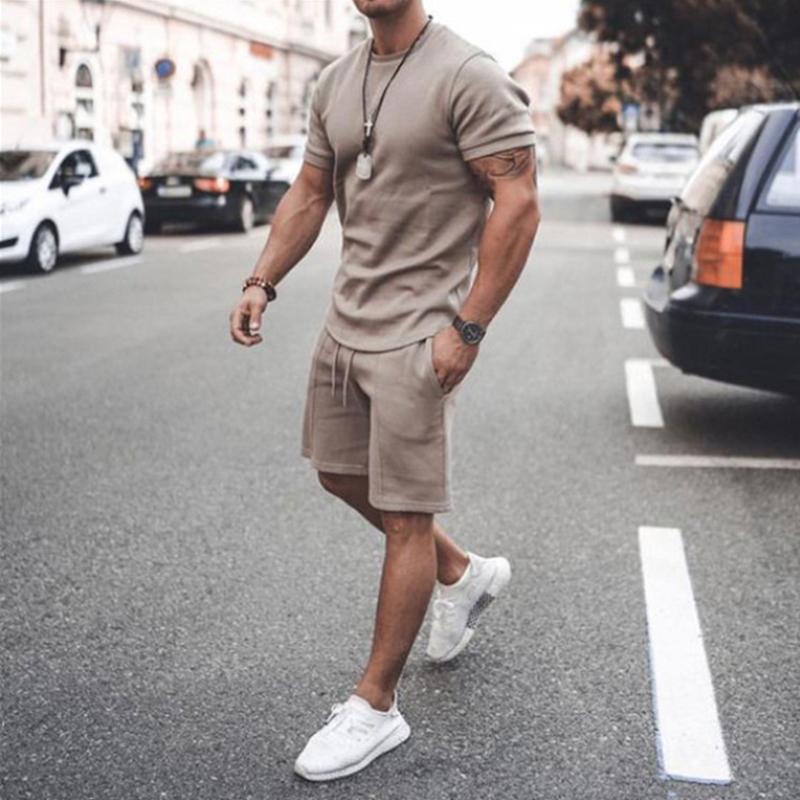 Herre sommer 2stk korte sports joggedrakter