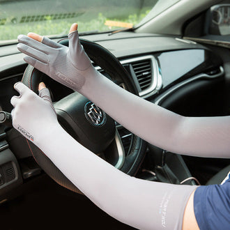 Sklisikker sol-beskyttelse hansker med eksponerte tommel og pekefinger