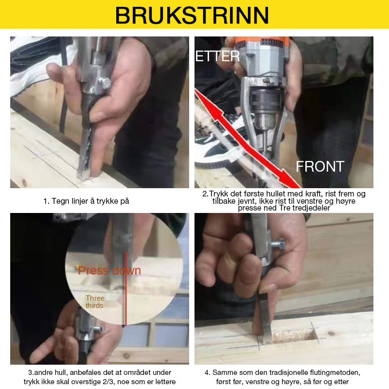 Trebearbeiding firkantet hulls adapterbrakett