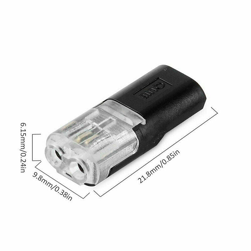 Dobbel-leder plug-in-kontakt med låsespenne