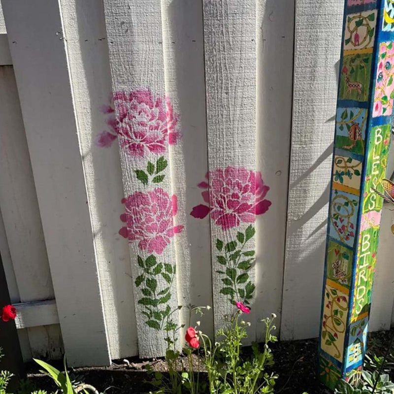 Hagegjerde store blomstersjablonger