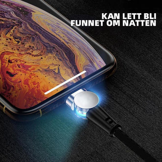 Magnetisk ladeledning 180 graders rotasjon