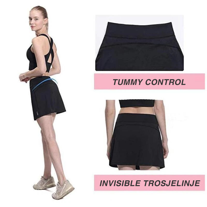 Høy midje shorts skjørt
