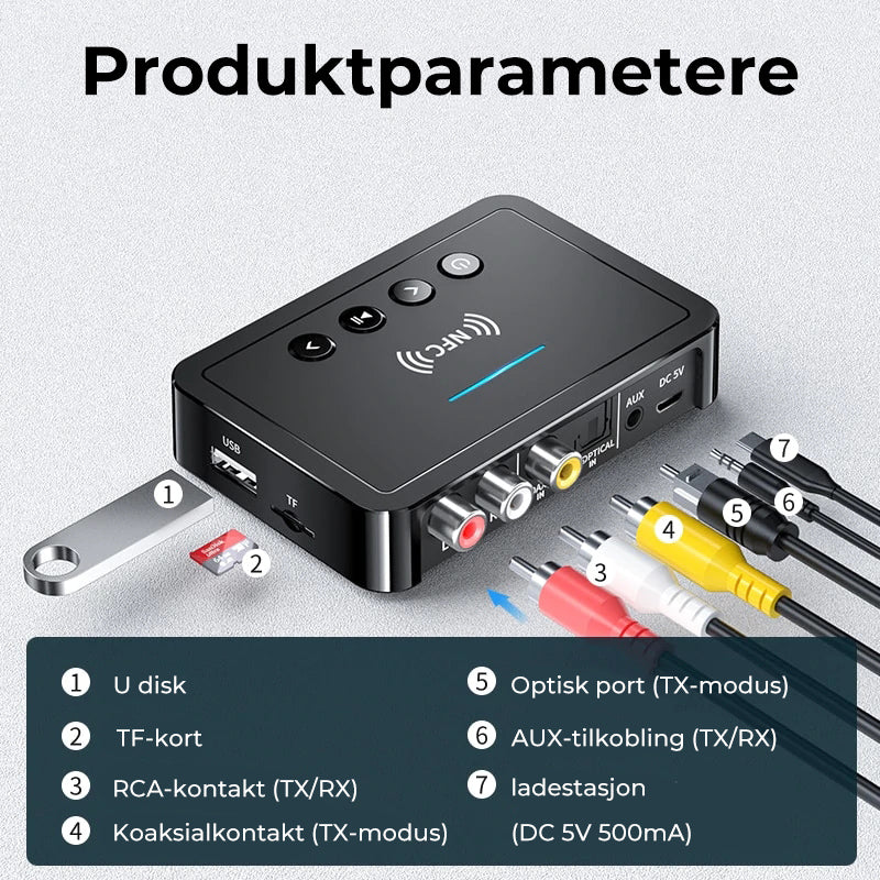 Bluetooth 5.0 sender og mottaker