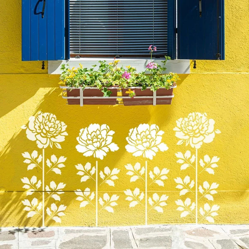 Hagegjerde store blomstersjablonger