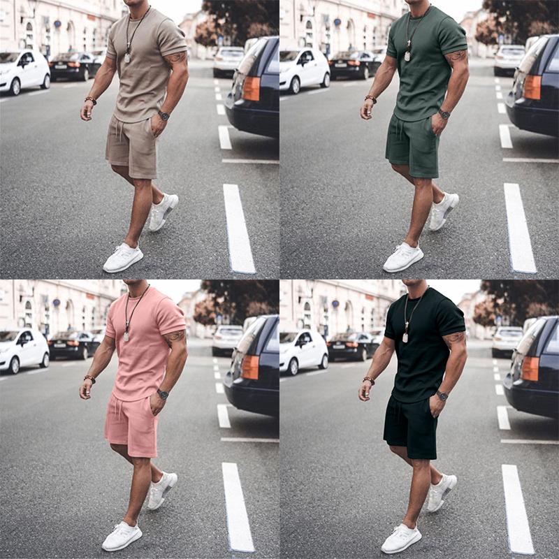 Herre sommer 2stk korte sports joggedrakter