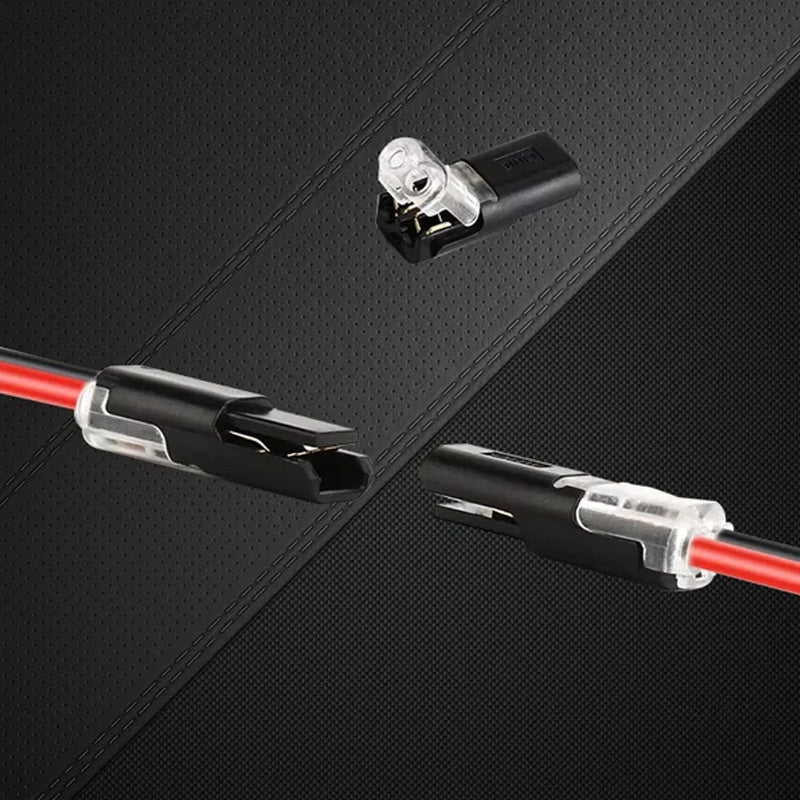 Dobbel-leder plug-in-kontakt med låsespenne