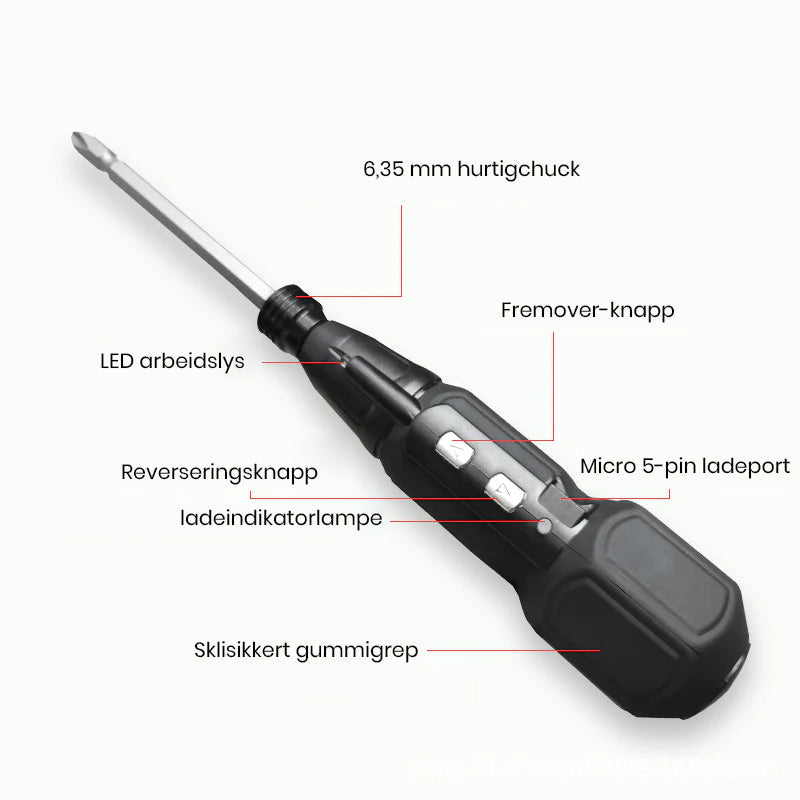 Multifunksjonell elektrisk skrutrekker