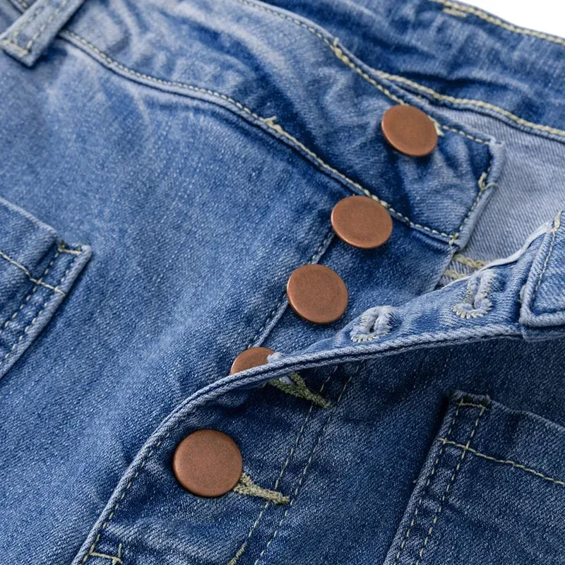 Flare jeans med høy midje
