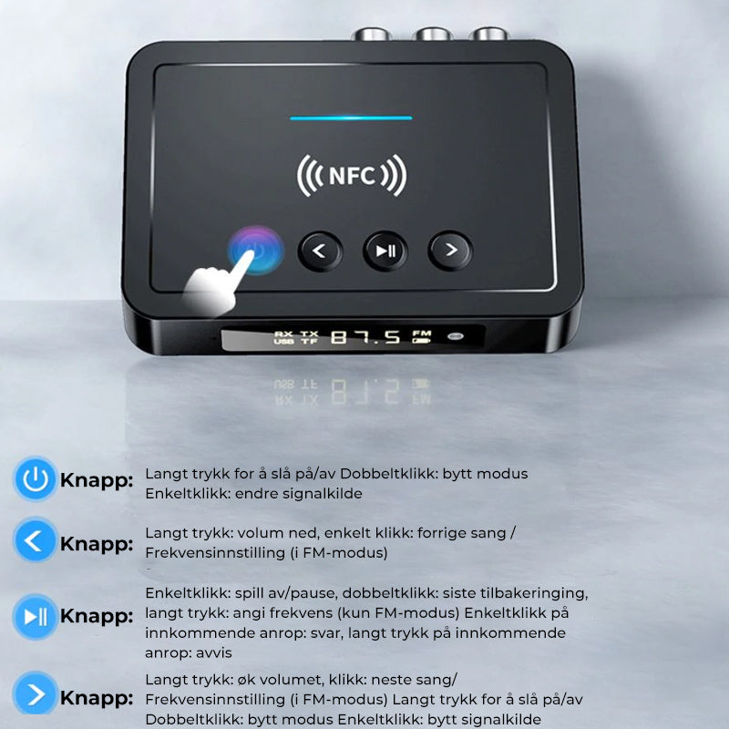 Bluetooth 5.0 sender og mottaker
