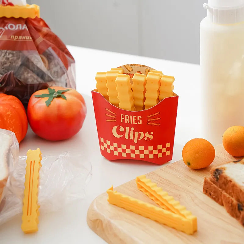 Morsomme magnetiske matklipp med pommes frites