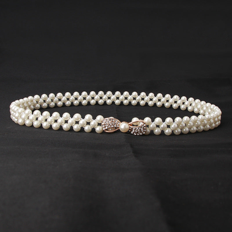 Elegant Pearl elastisk midjekjede