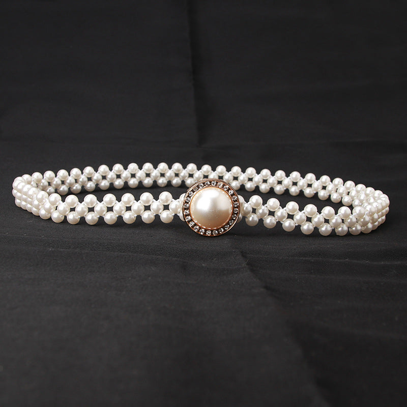 Elegant Pearl elastisk midjekjede